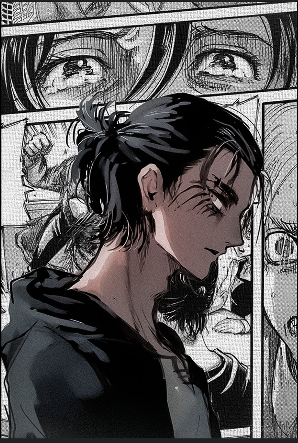 Eren Yeager Manga Collage Poster