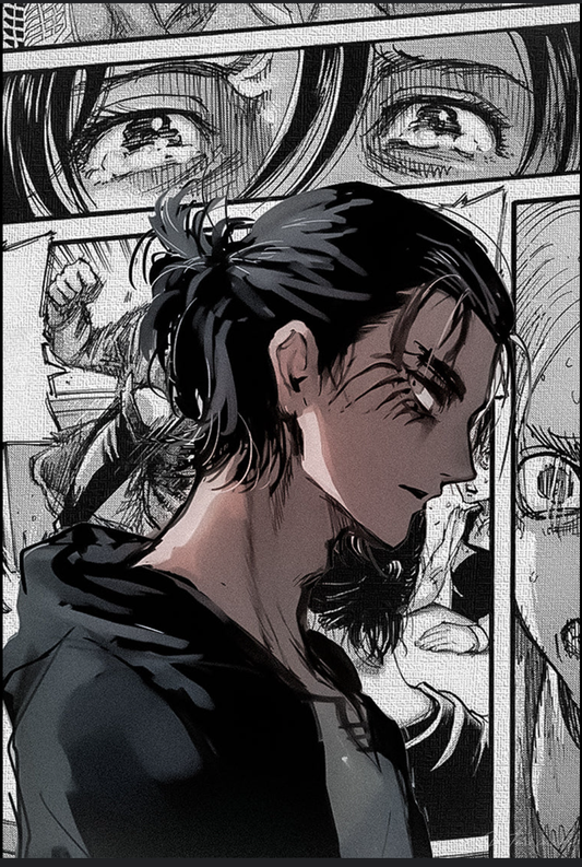 Eren Yeager Manga Collage Poster