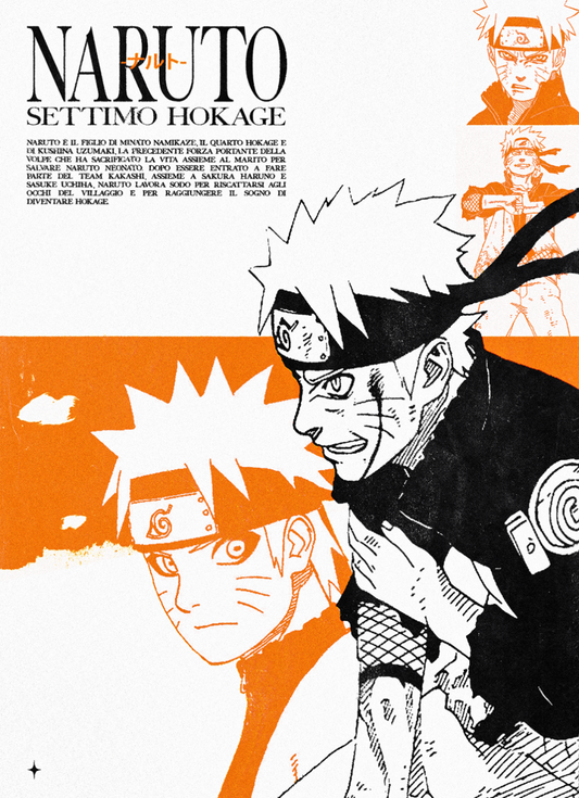 Seventh Hokage Manga Style Poster